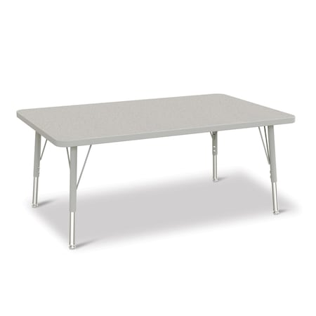 Jonti-Craft Berries Rectangle Activity Table, 30 in. x 48 in., E-height, Freckled Gray/Gray/Gray 6473JCE000